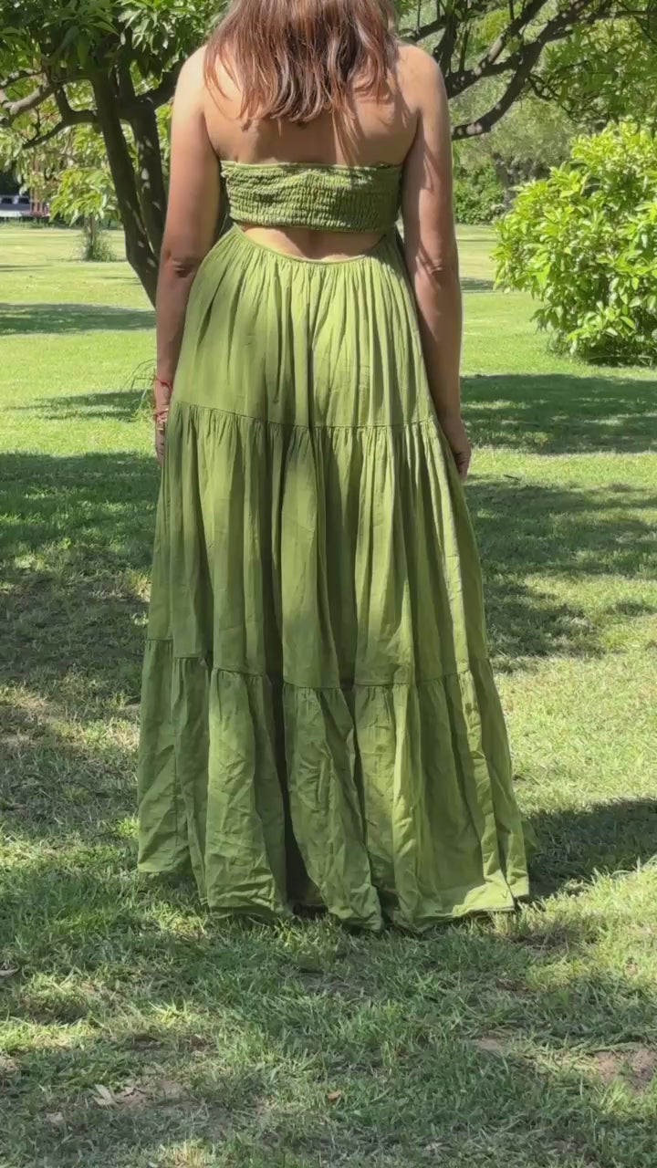 Robe LIVIA vert olive